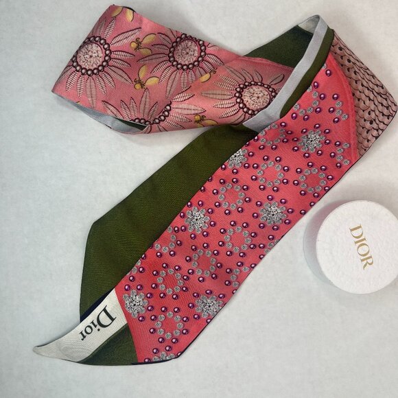 Auth Christian Dior ABCDior Letter E Mitzah Bag Scarf with Box - Like NEW - Picture 10 of 10